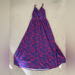 Cupshe Red and Blue Floral Dress